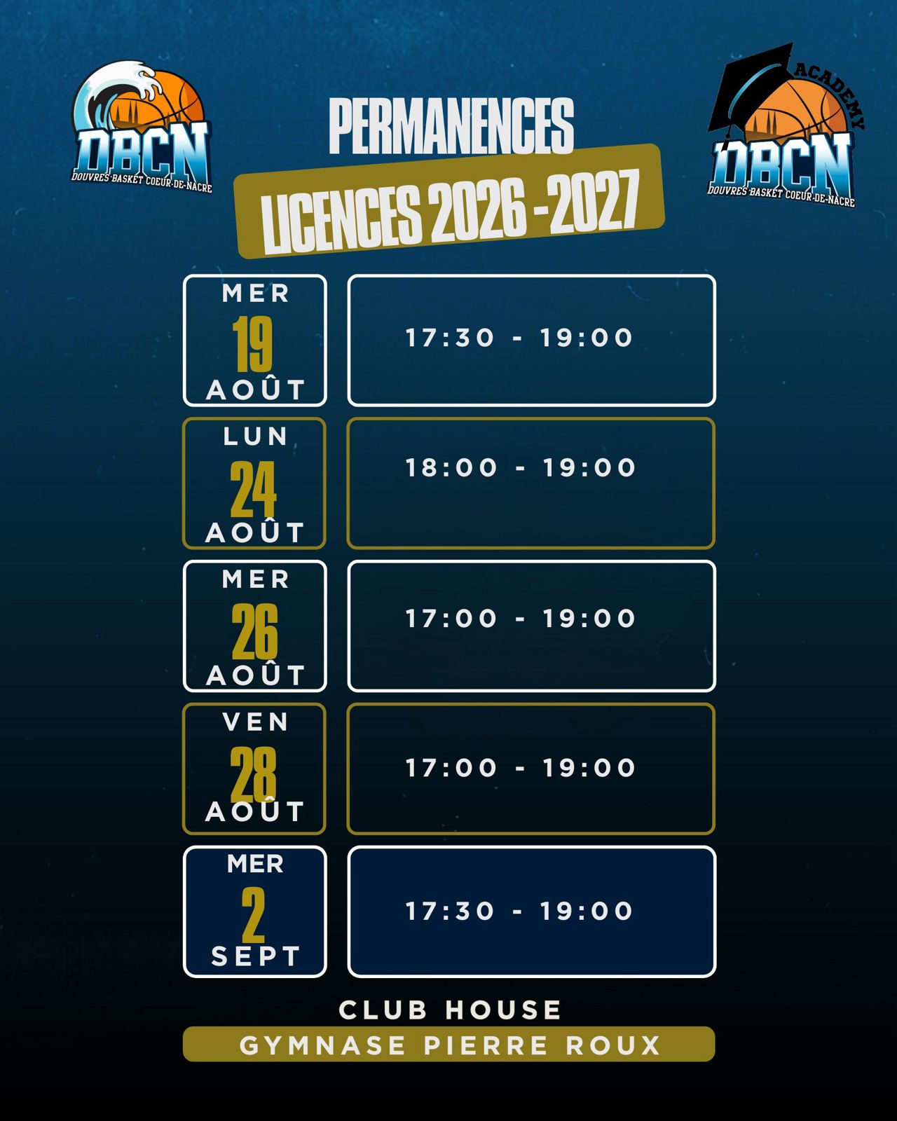 Photo de présentation de l'article : Nouvelles permanences licences saison 2026-2027